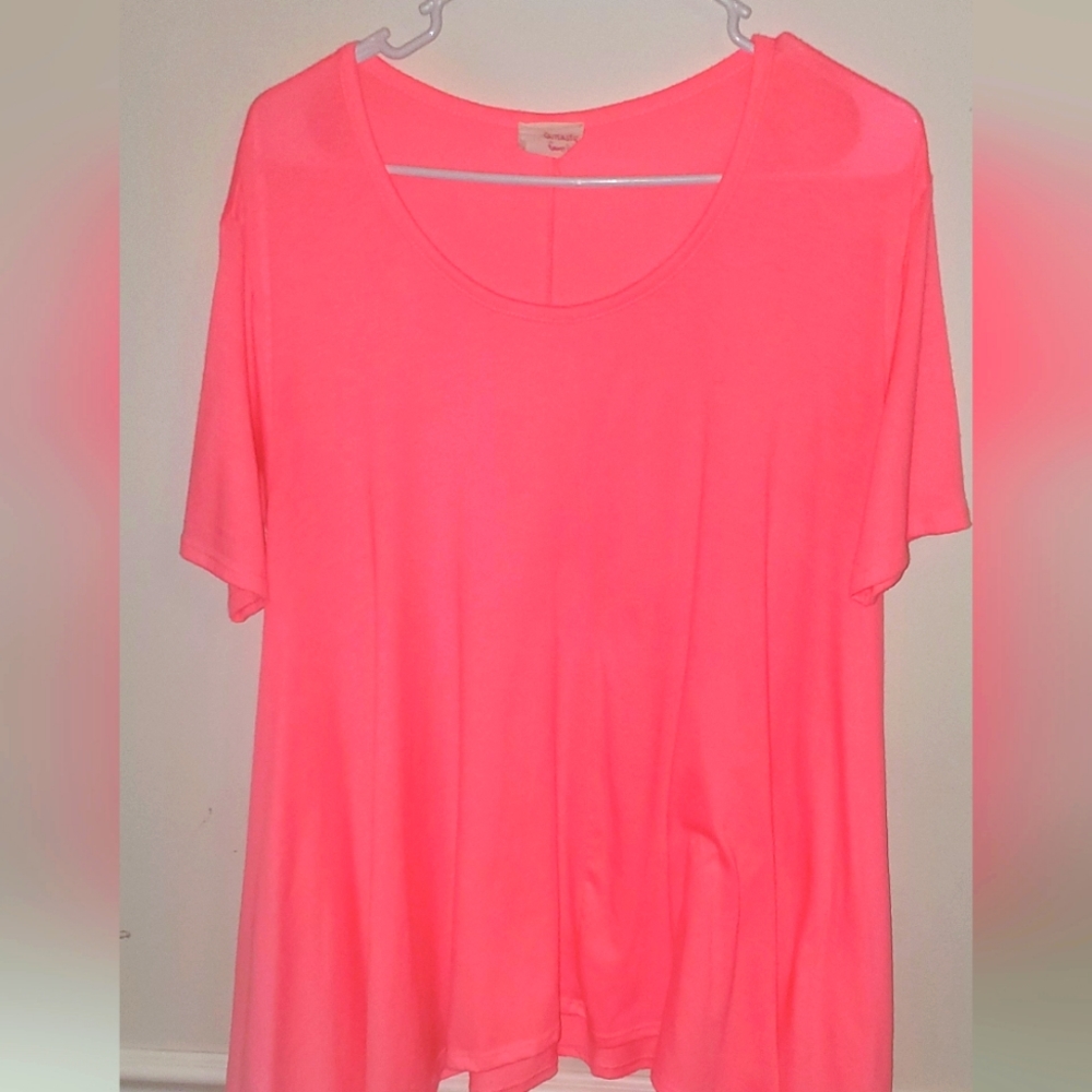 Fantastic Fawn | Short Sleeve Hot Pink Top | Womens Size Small | Oversized 🔥